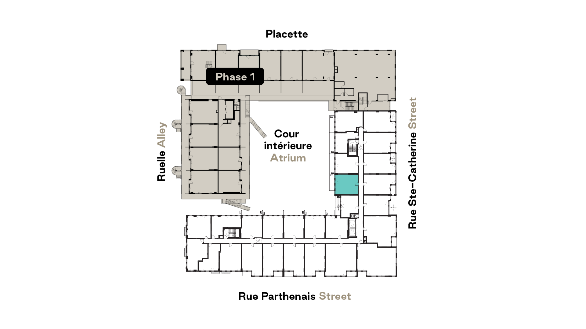 Plan d'étage du modèle d'unité B11 d'Esplanade Cartier de Prével