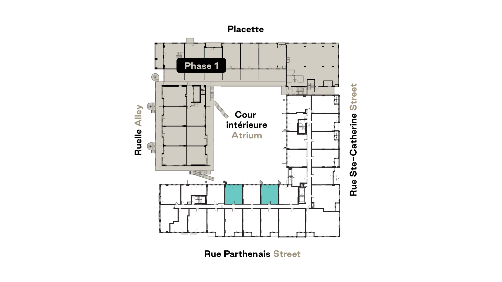 Plan d'étage du modèle d'unité B15A d'Esplanade Cartier de Prével