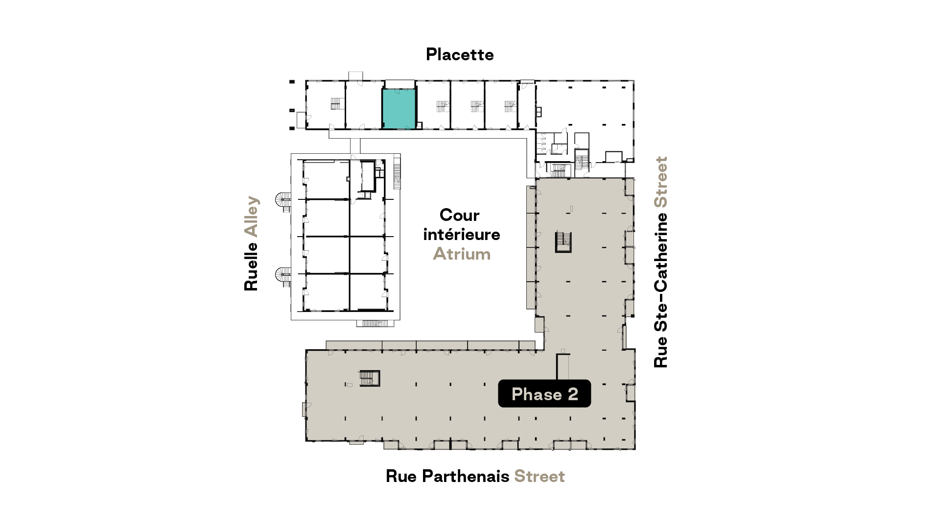 plan d'étage du modèle d'unité B4A d'Esplanade Cartier
