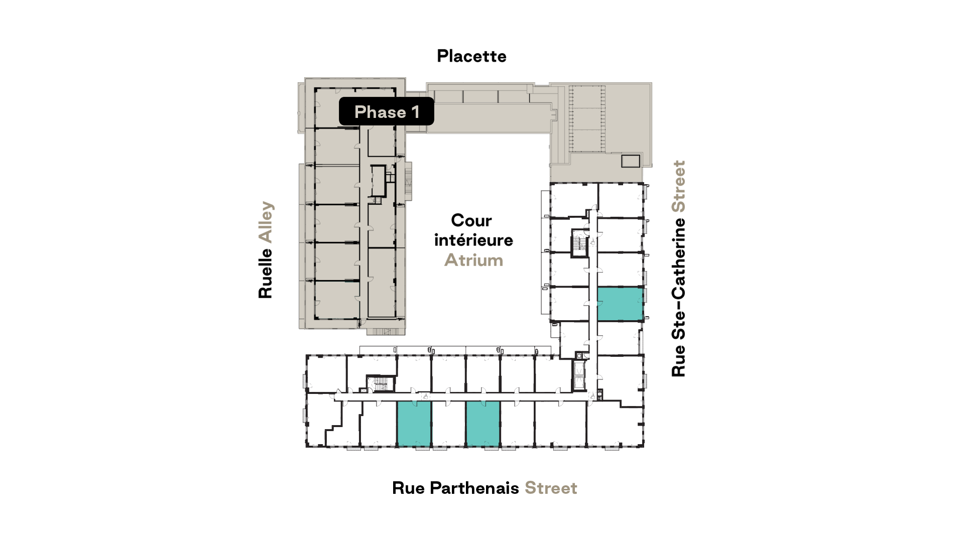 Plan d'étage du modèle d'unité C11A-Inv d'Esplanade Cartier de Prével