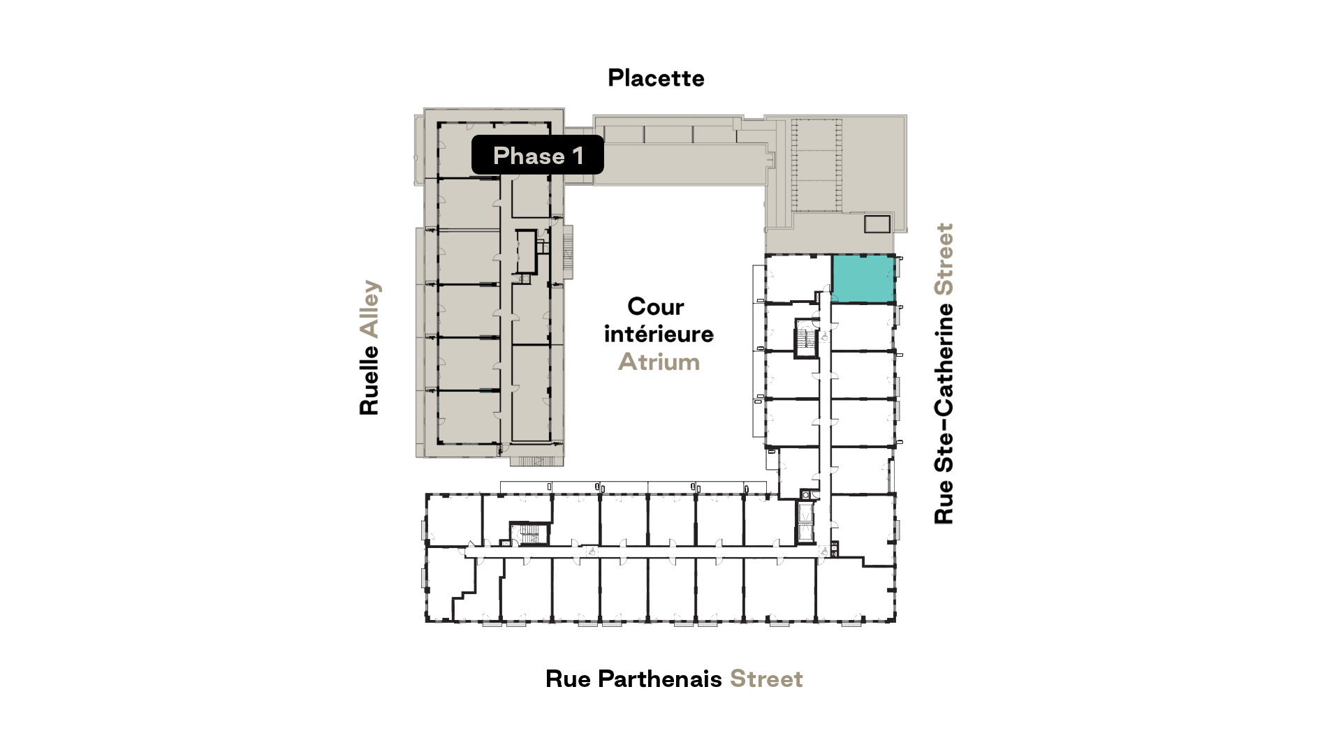 Plan d'étage du modèle d'unité C19 d'Esplanade Cartier de Prével