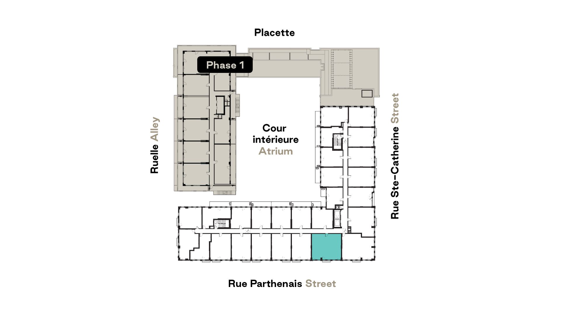 Prével's Esplanade Cartier F11A model unit floorplan