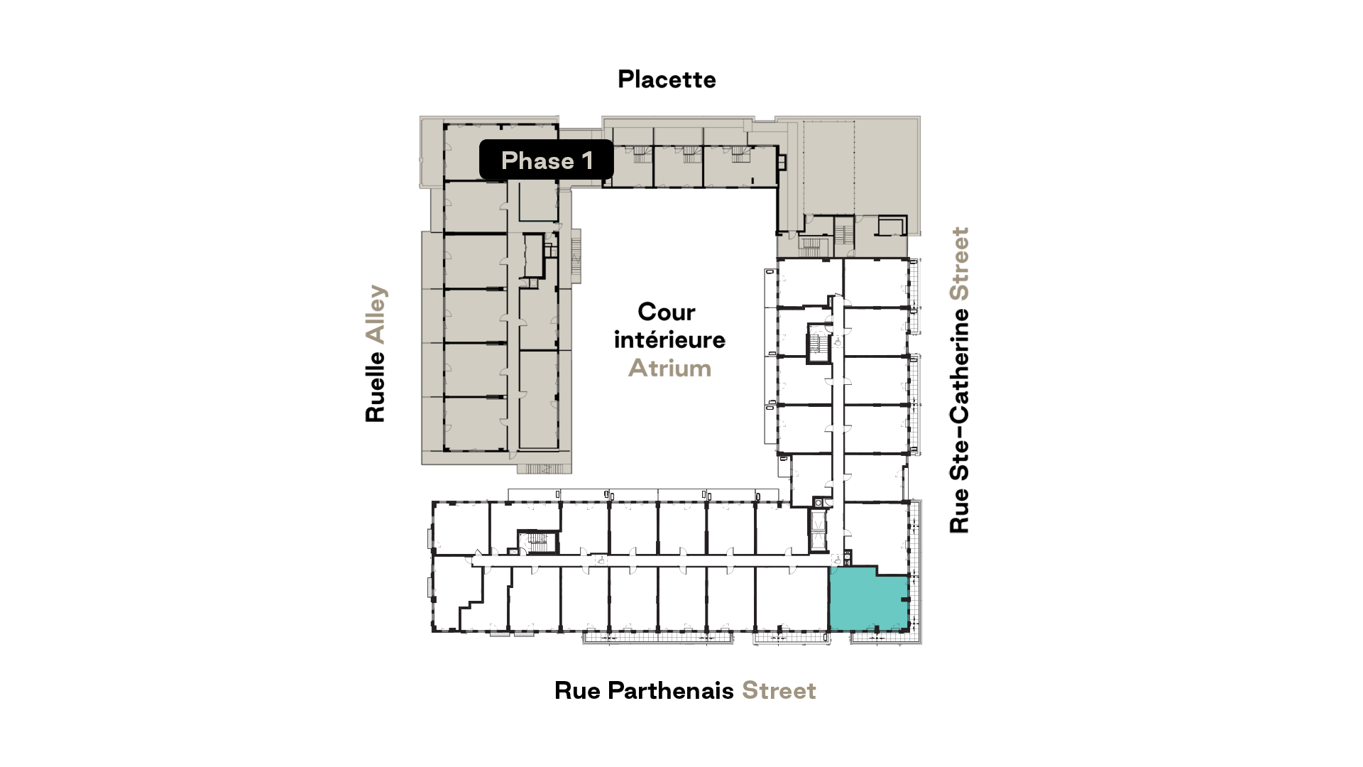Prével's Esplanade Cartier F12B model unit floorplan